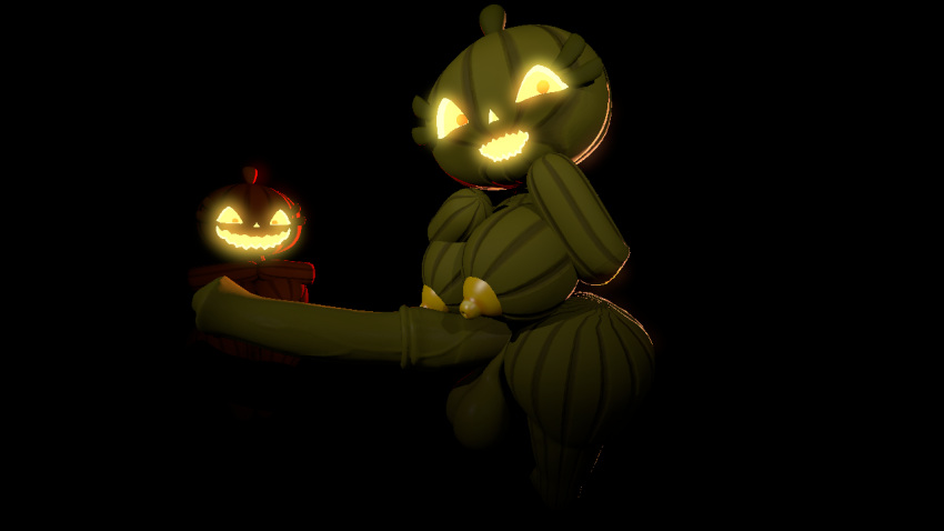 1futa 1girl 1girl five_nights_at_freddy의 후타나리 말콕 Horsecock_futanari jack_o_pumpkin_(fnaf) 페니스 호박 Pumpkin_girl Pumpkin_head