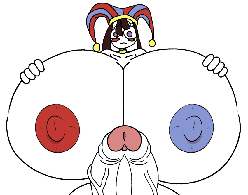 1futa areolae bearfan7634 big_breasts futanari huge_cock hyper_breasts looking_at_viewer 젖꼭지 음경 pomni smileing_at_viewer 솔로 solo_futa the_amazing_digital_circus